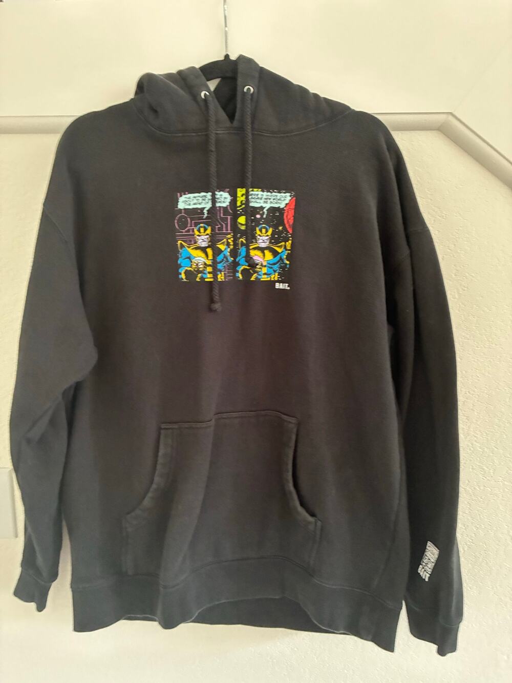 BAIT x Marvel Comics Infinity Gauntlet Thanos Mens Hoodie Size Large Black